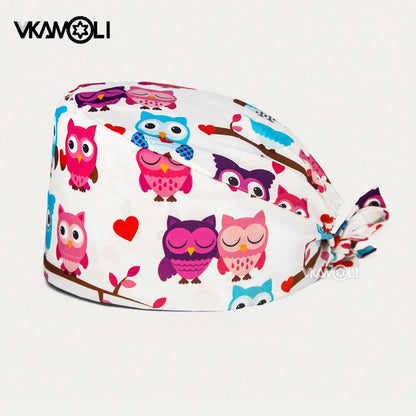 Unisex Ankara Cotton Nursing Hat - 100% Cotton Surgical Scrub Cap for Doctors, Nurses & Veterinary Medical Staff