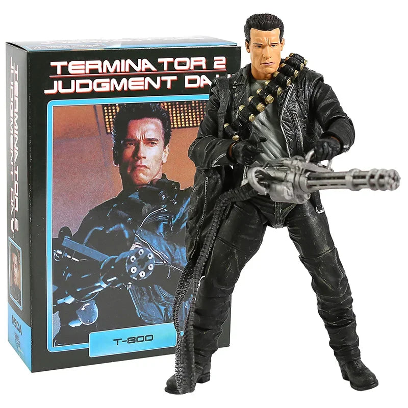 NECA Terminator 2 T-800 Arnold Schwarzenegger PVC Action Figure - 7" 18cm Collectible Model Toy