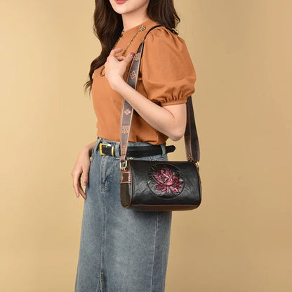 Casual Women’s Handbag – Soft Leather Shoulder & Crossbody Bag, 2024 Fashion Print Messenger Tote Bag Sac A Main