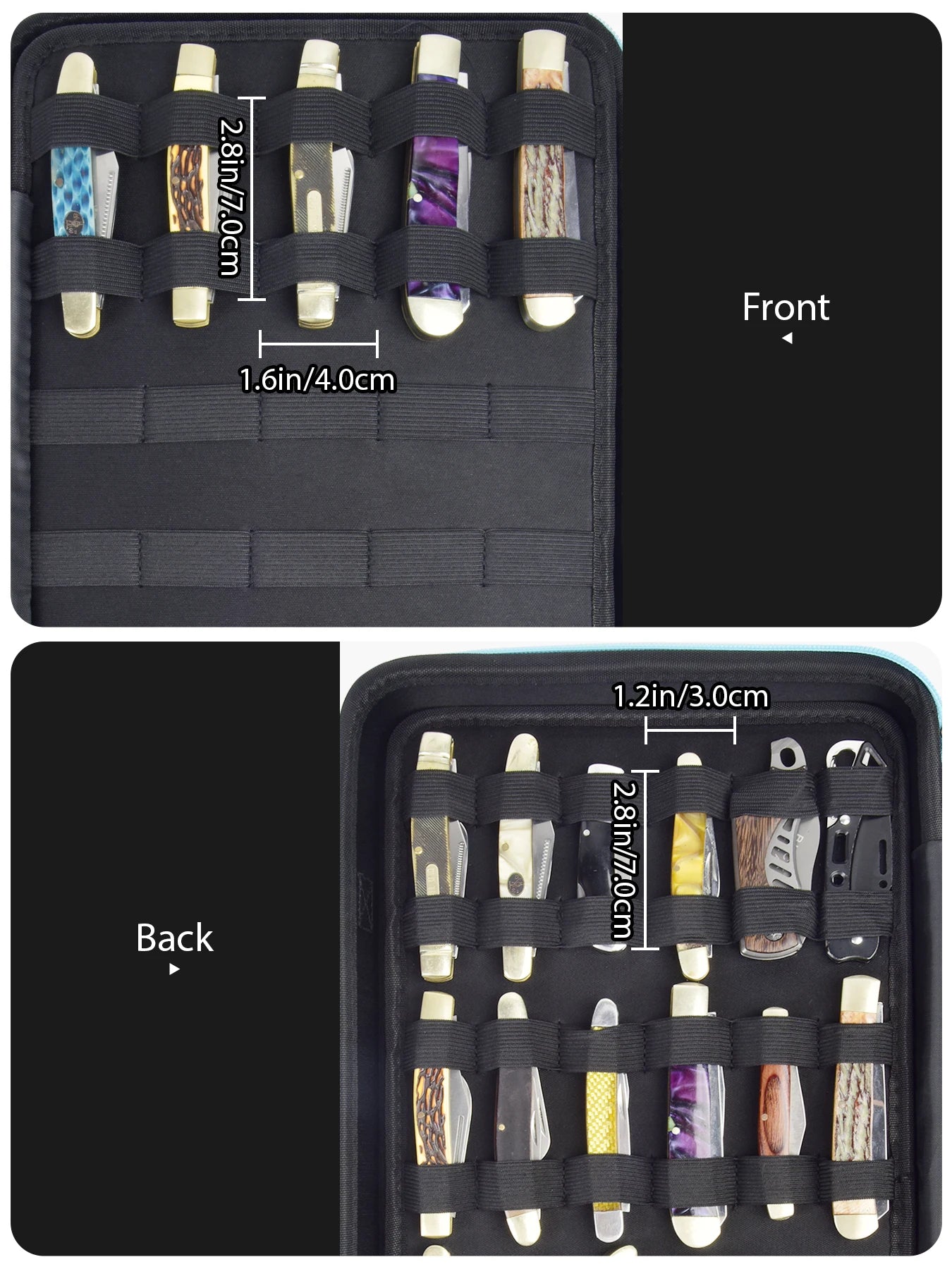 Knife Display Case – Storage Box for 45+ Pocket Knives, Butterfly & Folding Knife Organizer