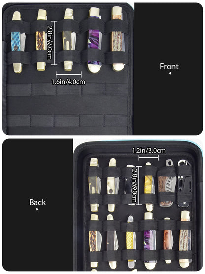 Knife Display Case – Storage Box for 45+ Pocket Knives, Butterfly & Folding Knife Organizer