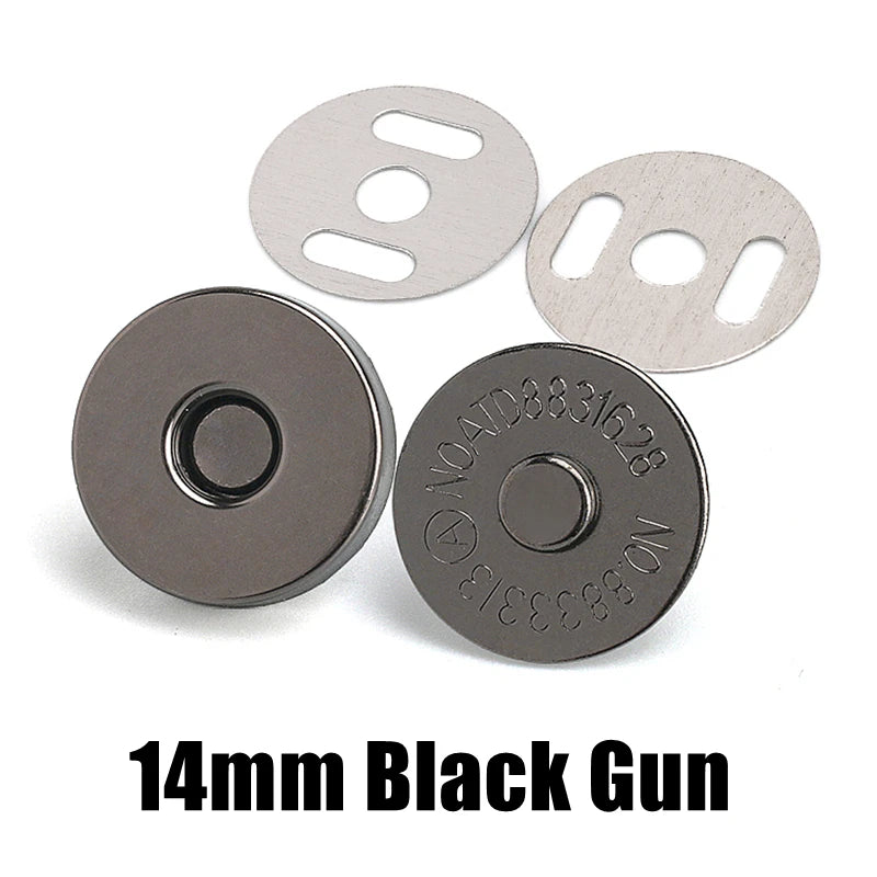 10 Pcs Magnetic Snap Fasteners 14–18MM – Clasps & Buttons for Handbags, Purses, Wallets & Craft Bag Accessories