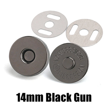 10 Pcs Magnetic Snap Fasteners 14–18MM – Clasps & Buttons for Handbags, Purses, Wallets & Craft Bag Accessories