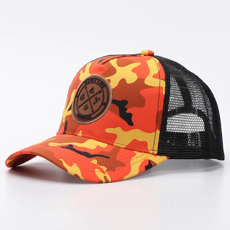 Unisex Cotton Mesh Trucker Hat - Multi Color Casual Summer Baseball Cap for Men & Women