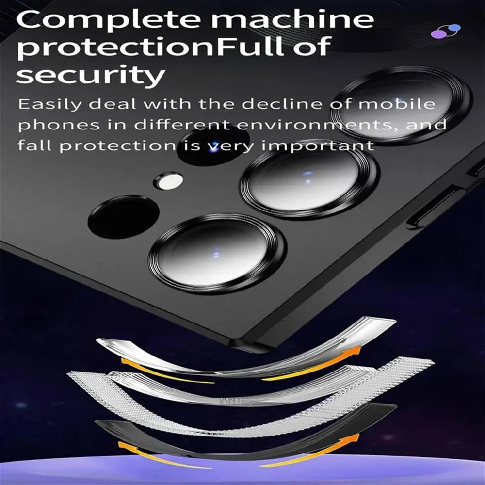 Luxury Matte Magnetic Case for Samsung S25/S24/S23/S22 Ultra & S21/S20 Plus – Magsafe Compatible Note 20 Ultra Phone Cover