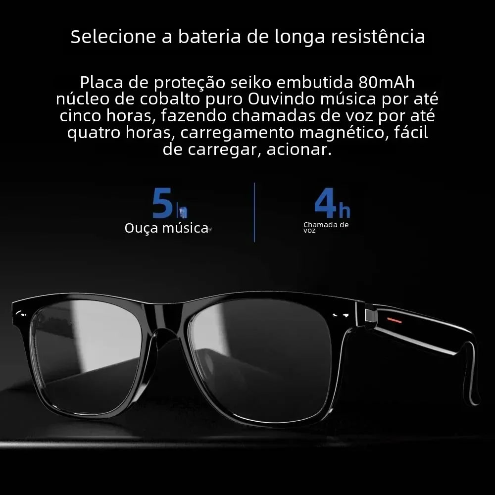 Hiwego Smart Glasses – Blue Light Filtering Polarized Lenses with Audio, Built-in Mic, Speakers, Touch & Voice Assistant for Music