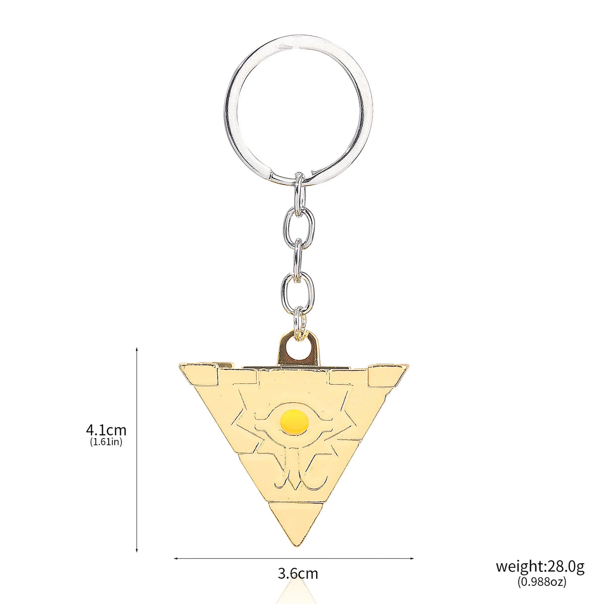 Yu-Gi-Oh! Yugi Muto Keychain - 3D Millennium Puzzle & Millennium Wheel Pendant