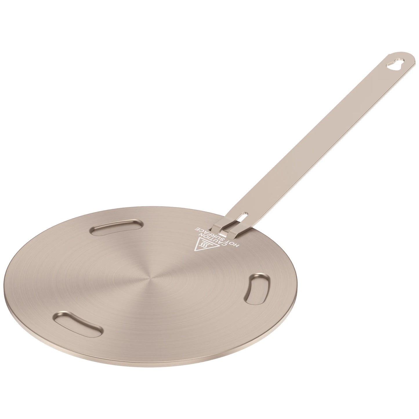Portable Heat Conduction Plate for Gas Stove - Stainless Steel Induction Adapter with Removable Handle