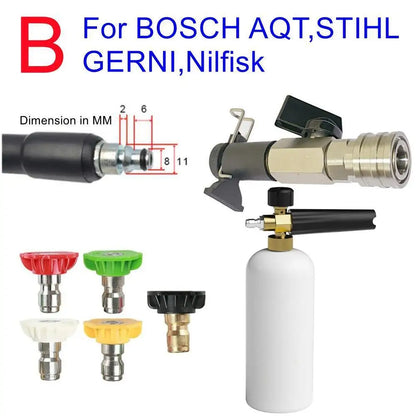 High-Pressure Washer Ball Valve Kit - 1/4" Quick Connector for Karcher, Lavor, Stihl & Nilfisk Hoses