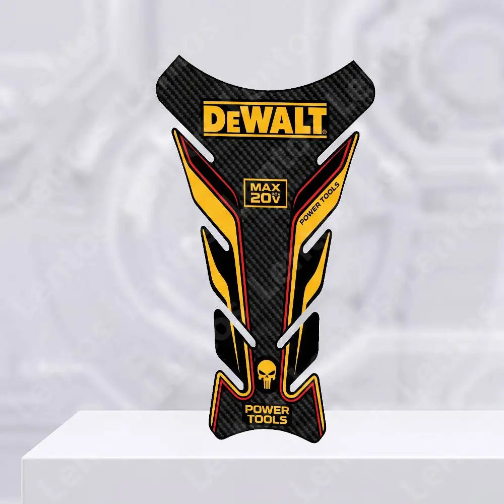 DEWALT Motorcycle Fishbone Fuel Tank Sticker - Anti-Slip Tank Pad Decal