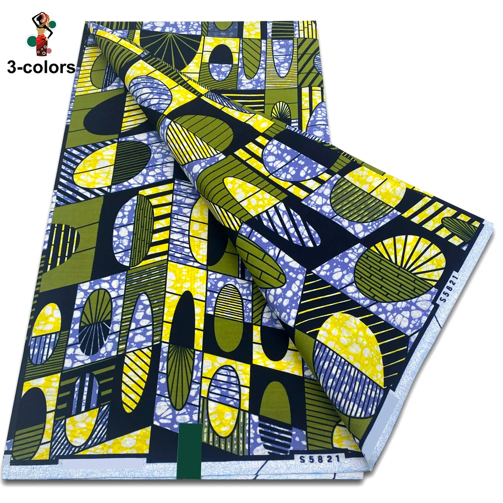 2026 Original African Wax Print Fabric - 100% Cotton Nigerian Ankara Batik Soft Pagne Material