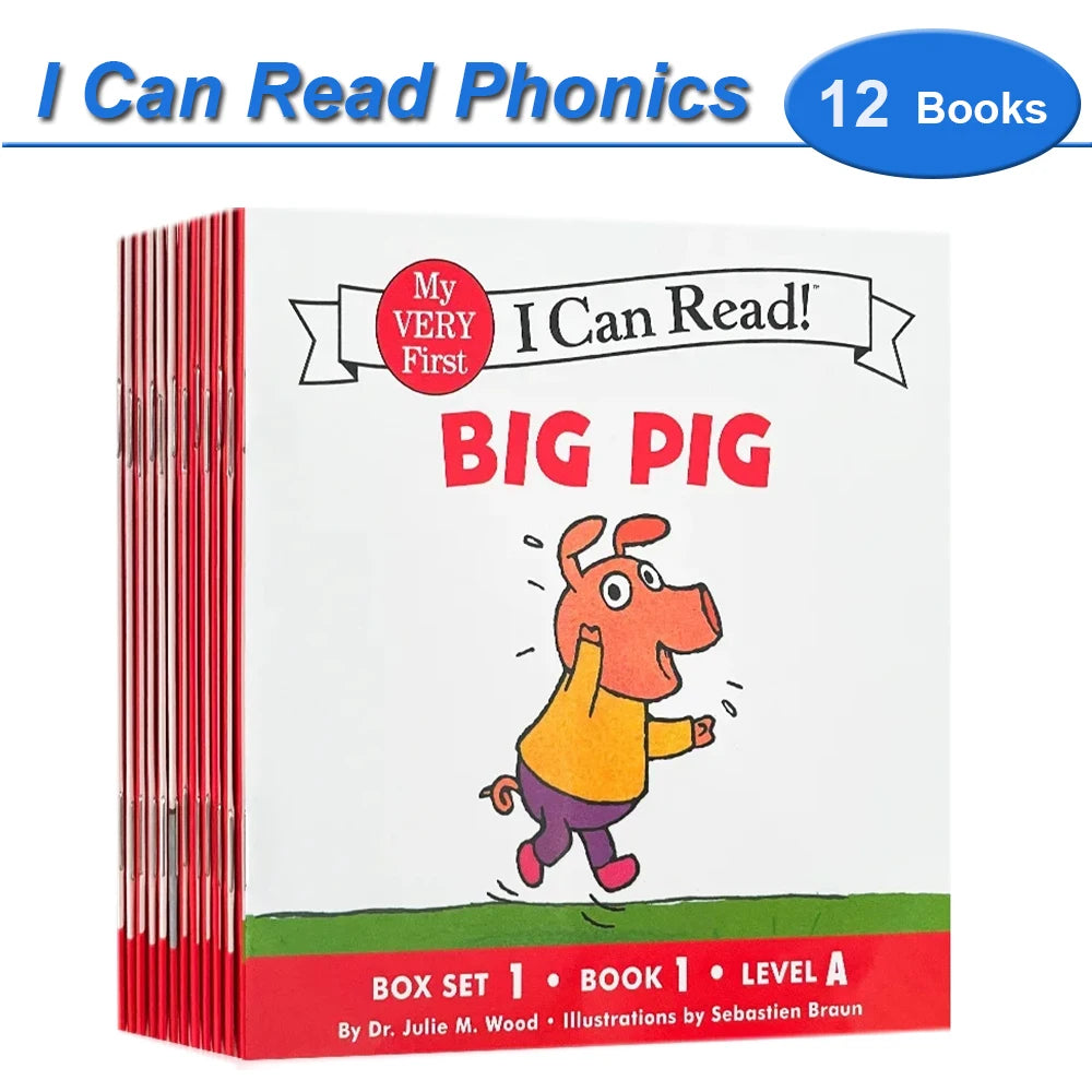 I Can Read Phonics Book Set – 12 Beginner Picture Books for Kids, Early English Reading & Montessori Learning Stories