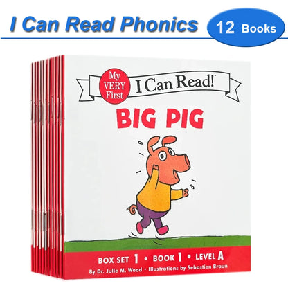 I Can Read Phonics Book Set – 12 Beginner Picture Books for Kids, Early English Reading & Montessori Learning Stories