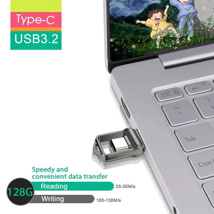 Xiaomi 2TB USB 3.1 Flash Drive — High-Speed Type-C 2-in-1 Metal U Disk, Waterproof, Universal for Mobile & PC