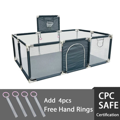IMBABY Baby Playpen Safety Fence - Large Indoor Activity Gym Corral Play Area for Kids Toddlers