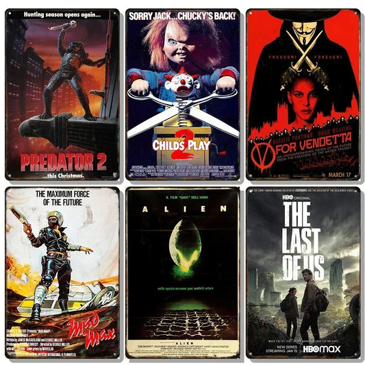 Sci-Fi Movie Wall Plaque – Vintage Decorative Tin Sign for Home, Garage, Bar & Film Art Decor