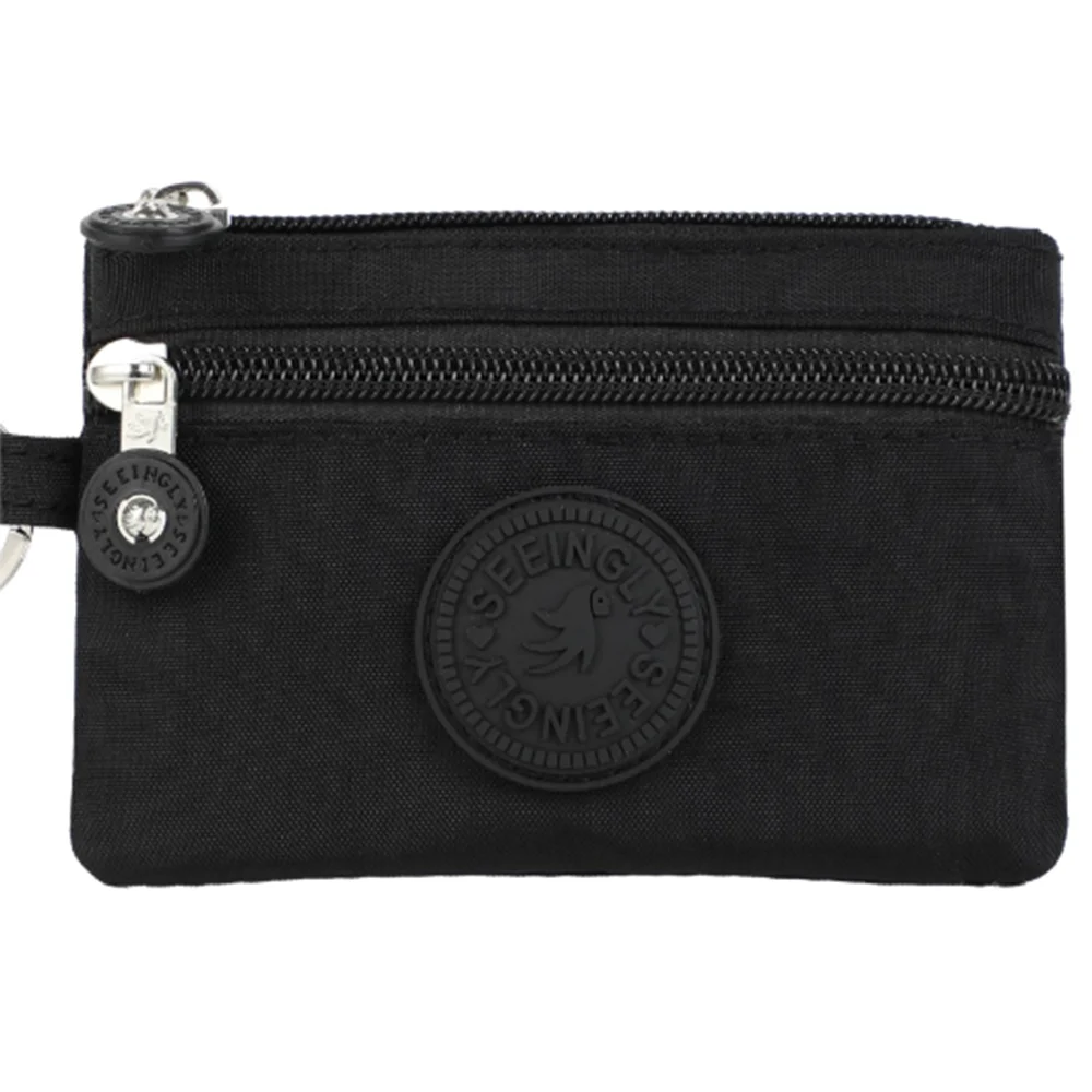 Small Solid Canvas Coin Bag for Kids - Money Purse, ID and Credit Card Holder, Key and Earphone Storage