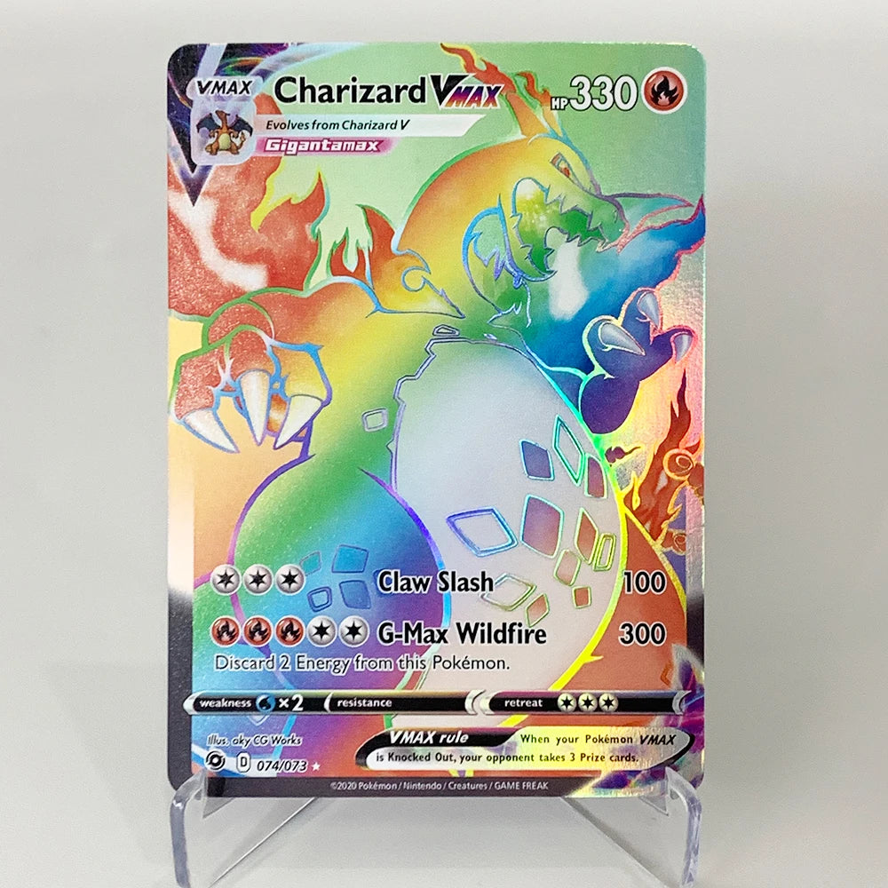 PTCG Charizard V VMAX EX GX Cards - Rare Collectible Battle and Proxy Trading Cards