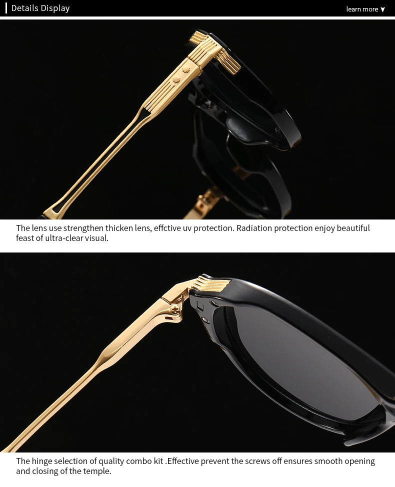 Men’s Aviator Sunglasses – Retro Double Bridge Square Frame, European & American Style, Wholesale