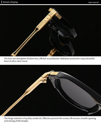 Men’s Aviator Sunglasses – Retro Double Bridge Square Frame, European & American Style, Wholesale