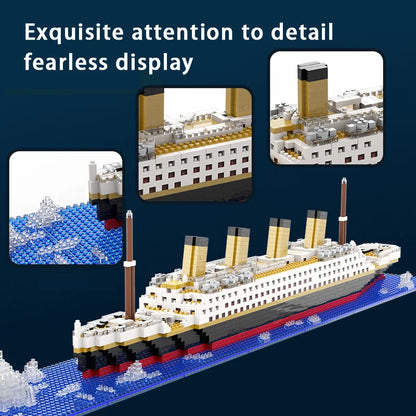 Titanic Building Block Model - Giant Cruise Ship Assembly Puzzle Toy for Kids & Collectors