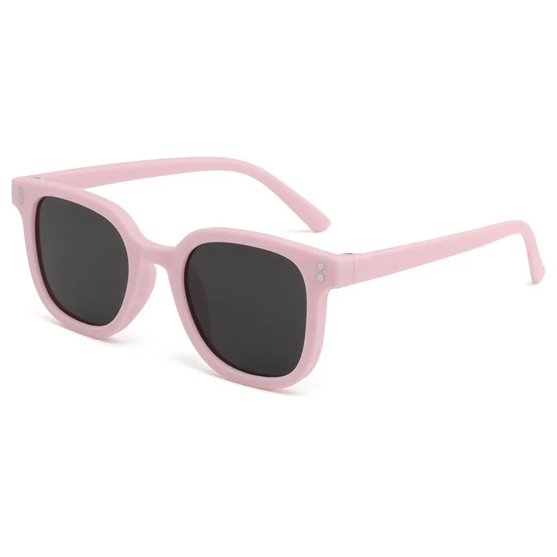 KLASSNUM 2026 Kids Sunglasses – Large Square UV Protection Shades for Ages 2–8, Trendy Black Sun Glasses for Boys & Girls Outdoor Travel