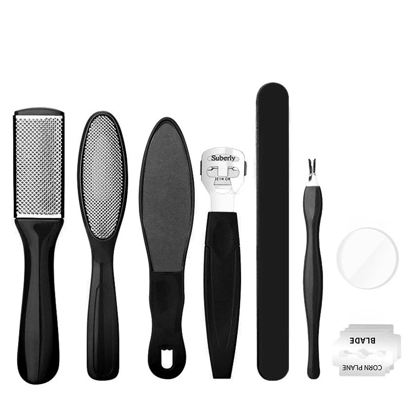 8 Piece Foot Exfoliating File Set - Octopus Fish Eye Heel Scraper for Callus Removal, Cracked Heel and Sole Care