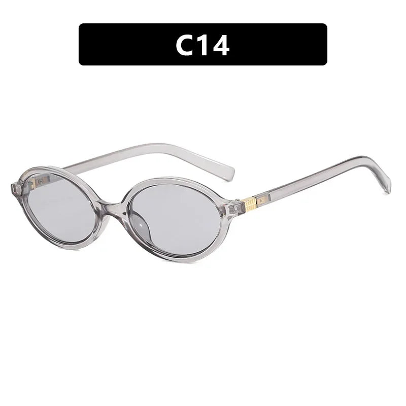 Oval Small Frame Retro Glasses for Women - Korean Plain Style Anti-Blue Light Eyewear, Ladies Optical Spectacles