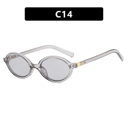 Oval Small Frame Retro Glasses for Women - Korean Plain Style Anti-Blue Light Eyewear, Ladies Optical Spectacles