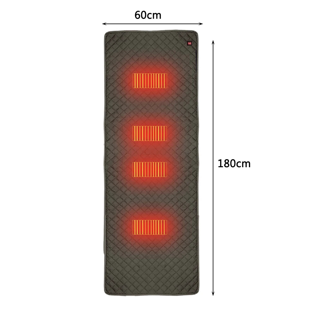 5V USB Heated Electric Pad - 3-Level Temperature Sleeping Mat, Cold-Resistant Cushion for Outdoor Camping