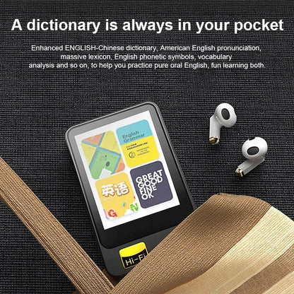 1.8 Inch Full Screen MP3 Player - HIFI Bluetooth 5.2 Speaker, MP4 Video Playback and FM Recorder for Walkman