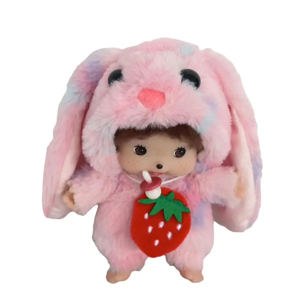 15/20cm Kawaii Mengqi Monkey Plush Doll – School Bag Pendant, Keychain Decor & Cute Birthday Gift