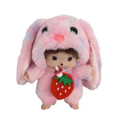 15/20cm Kawaii Mengqi Monkey Plush Doll – School Bag Pendant, Keychain Decor & Cute Birthday Gift