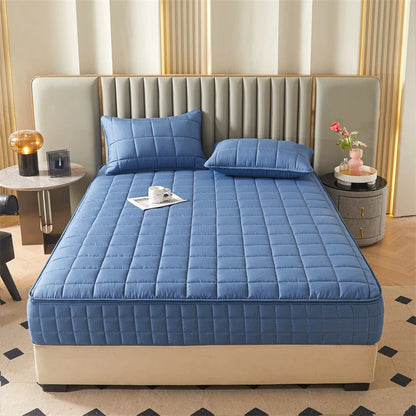 Six Sided Zipper Mattress Cover - Thick Quilted Fitted Mattress Protector Pad with Full Enclosure Customized Size