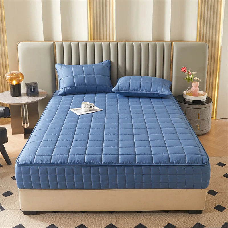 All-Inclusive Zipper Mattress Cover - Thick Quilted Fitted Mattress Protector Pad with Customized Sizes