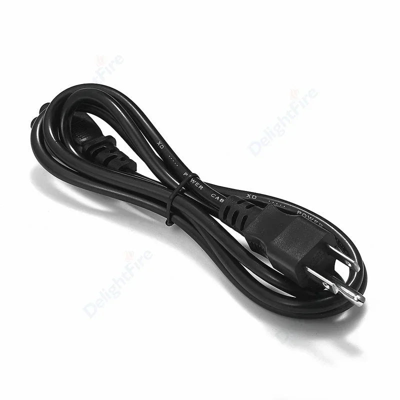 US Plug Power Cord – 3 Pin Prong C5 Cloverleaf Cable, 1.2m/4ft for AC Adapters, Laptop & Notebook