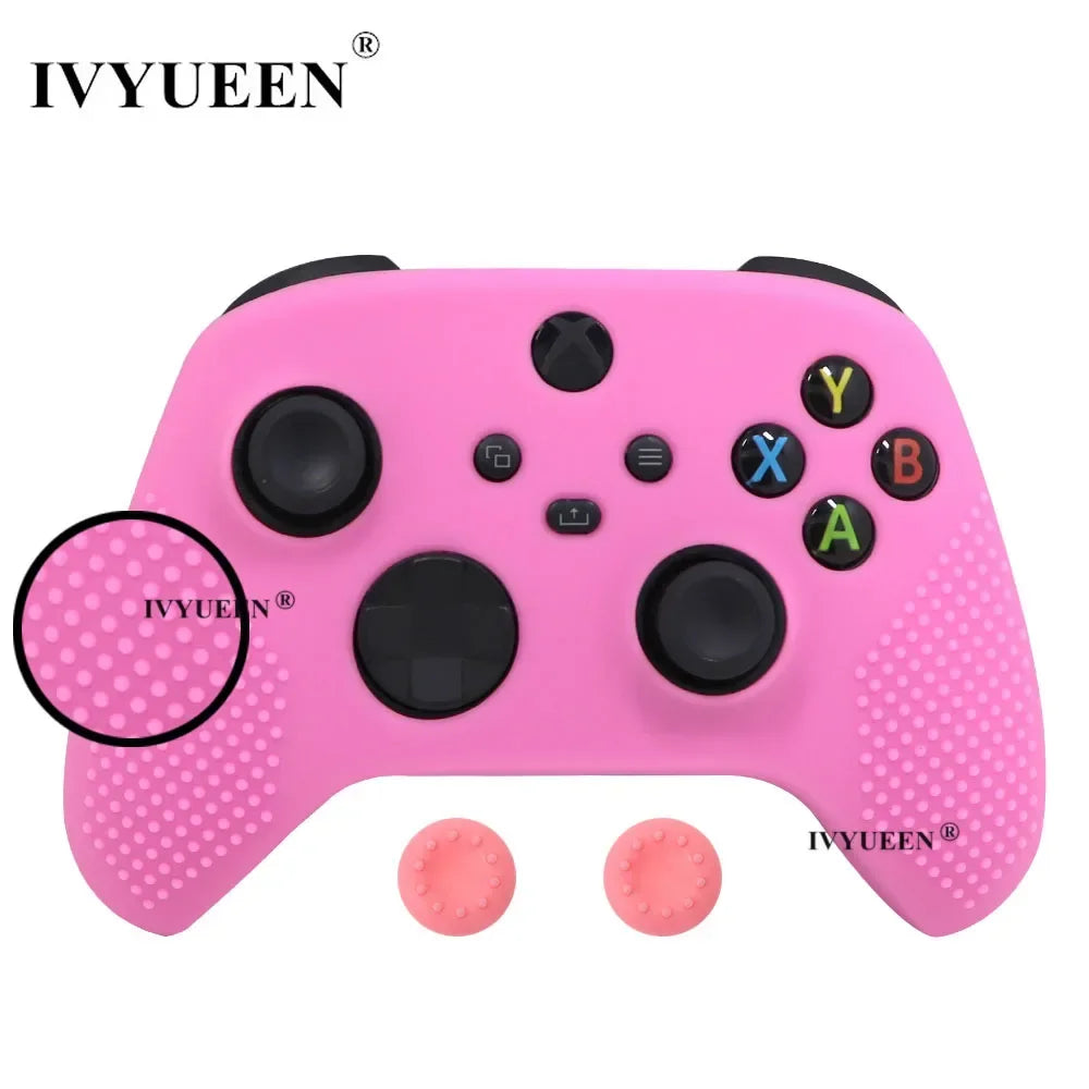 IVYUEEN MixColor Protective Silicone Case for Xbox Series S/X Controller — Thumbstick Grip Caps & Gamepad Cover