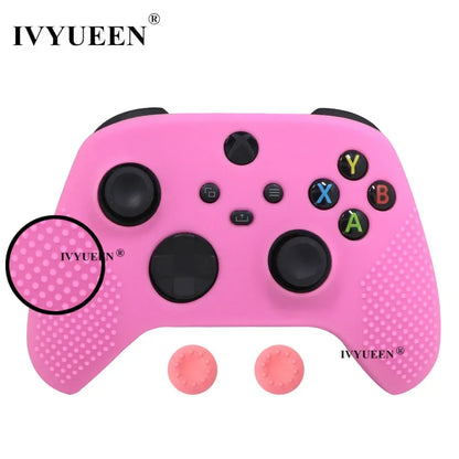 IVYUEEN MixColor Protective Silicone Case for Xbox Series S/X Controller — Thumbstick Grip Caps & Gamepad Cover