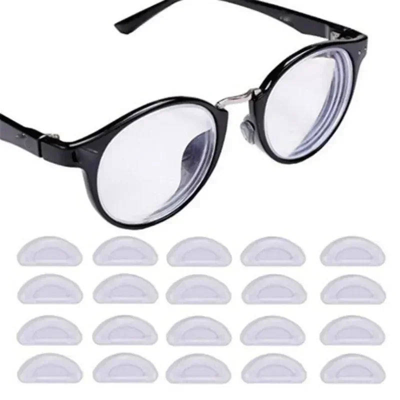 Non-Slip Glasses Nose Pads - Invisible Soft Silicone, Self-Adhesive Nose Holder Stickers for Eyewear Accessories