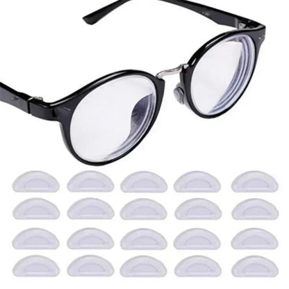 Non-Slip Glasses Nose Pads - Invisible Soft Silicone, Self-Adhesive Nose Holder Stickers for Eyewear Accessories