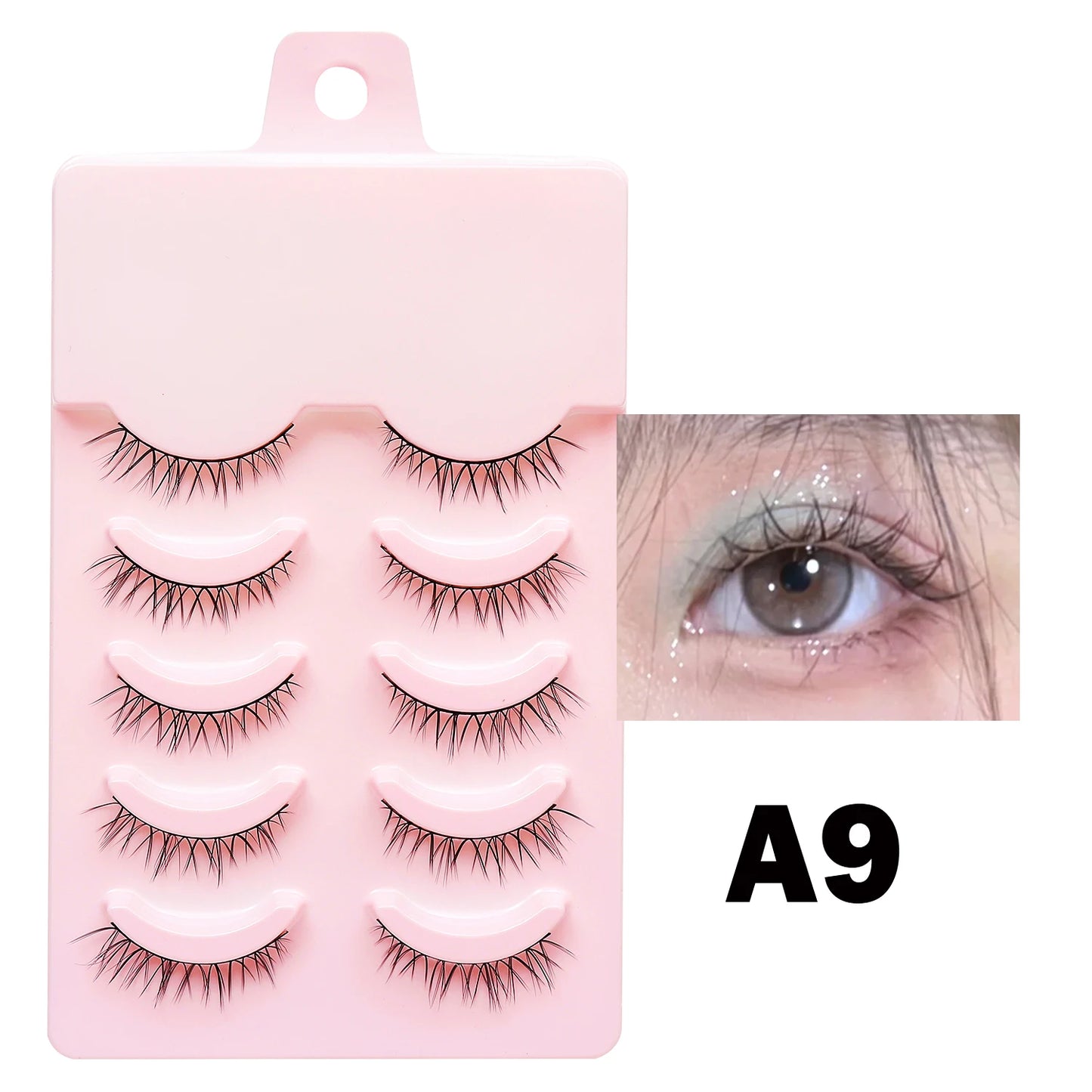 Manga Style Soft Natural False Eyelashes Wispy Thick Daily Wear Makeup Lashes