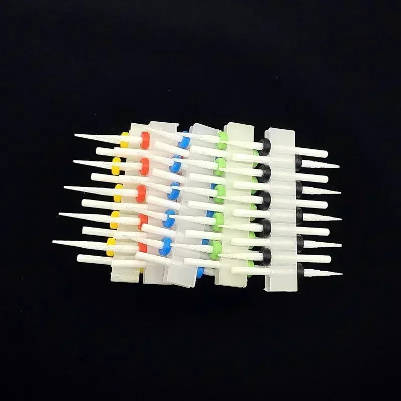 10PCS Ceramic Nail Drill Bits - Rotary Milling Cutters for Gel Polish Removal & Nail Grinding Machine Accessories