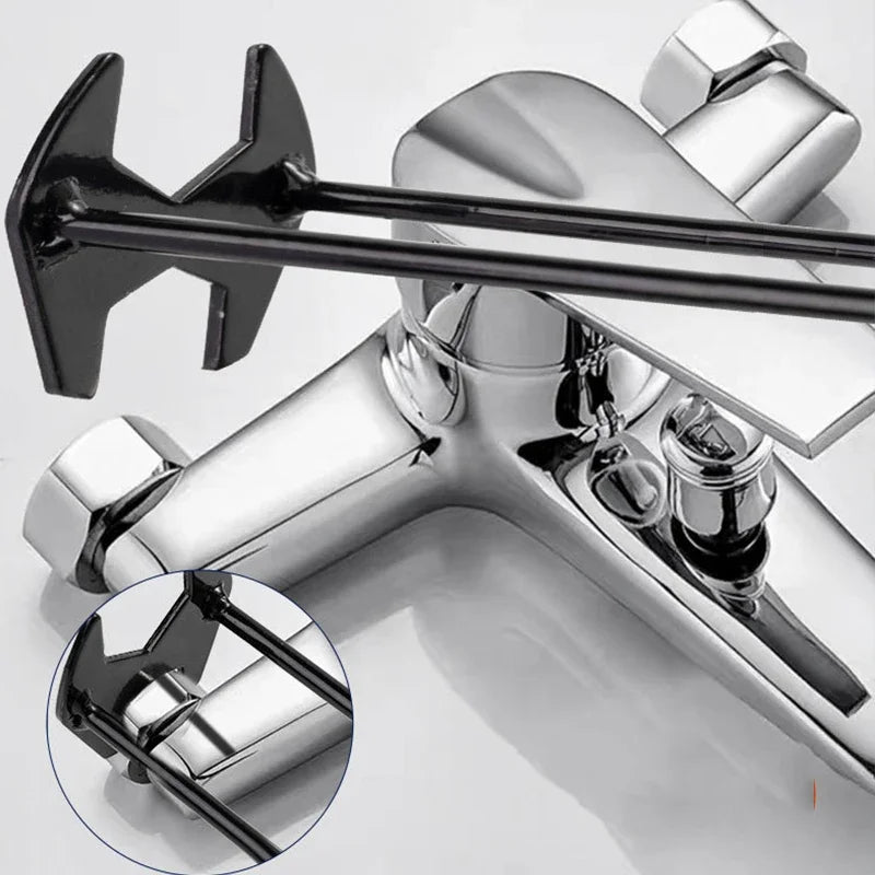 Household Plumbing Repair Tool Set – Flume Sink Wrench, Faucet Key & Hexagon Pipe Wrench (4-Claw Bathroom Tools)