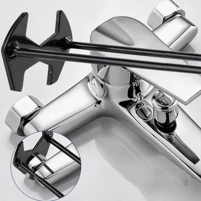 Household Plumbing Repair Tool Set – Flume Sink Wrench, Faucet Key & Hexagon Pipe Wrench (4-Claw Bathroom Tools)