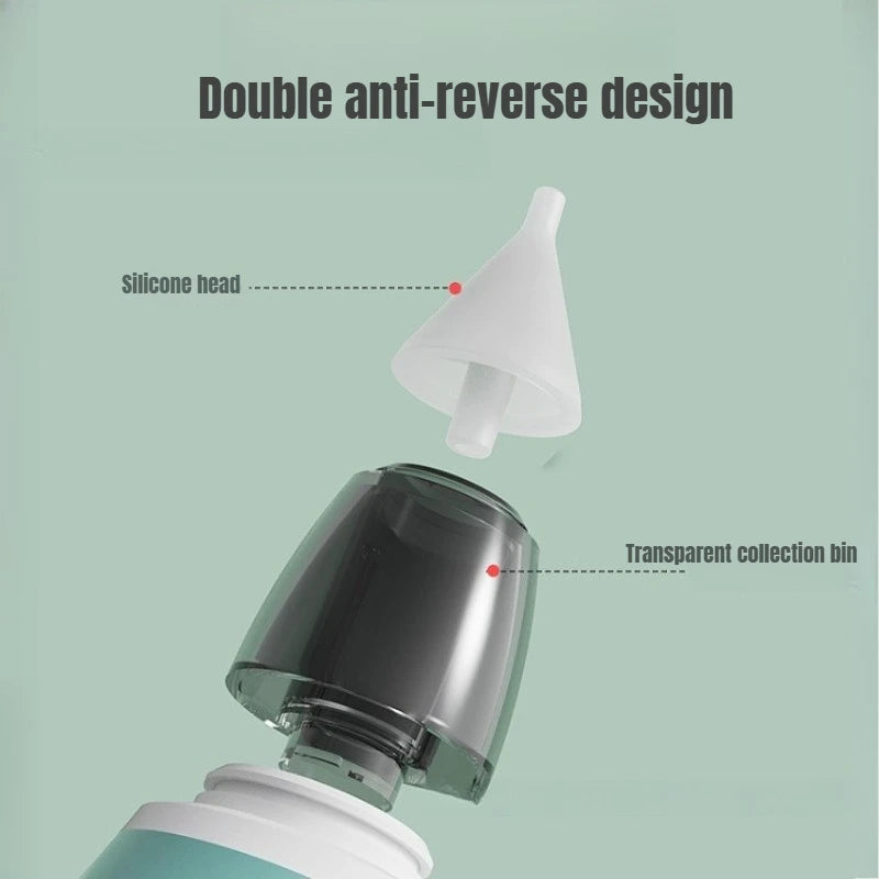 Electric Baby Nasal Aspirator - Rechargeable Newborn Nose Cleaner for Gentle Nasal Care