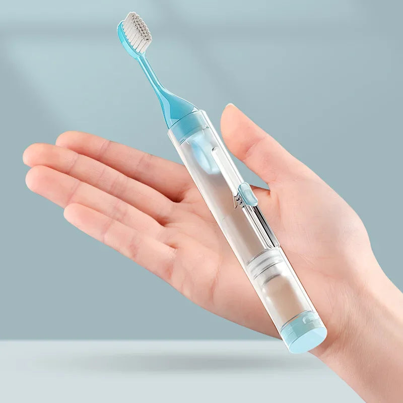 Portable Folding Toothbrush Set: Creative Travel Tooth Clean Tools - Holds Toothpaste, Convenient On-the-Go Dental Care