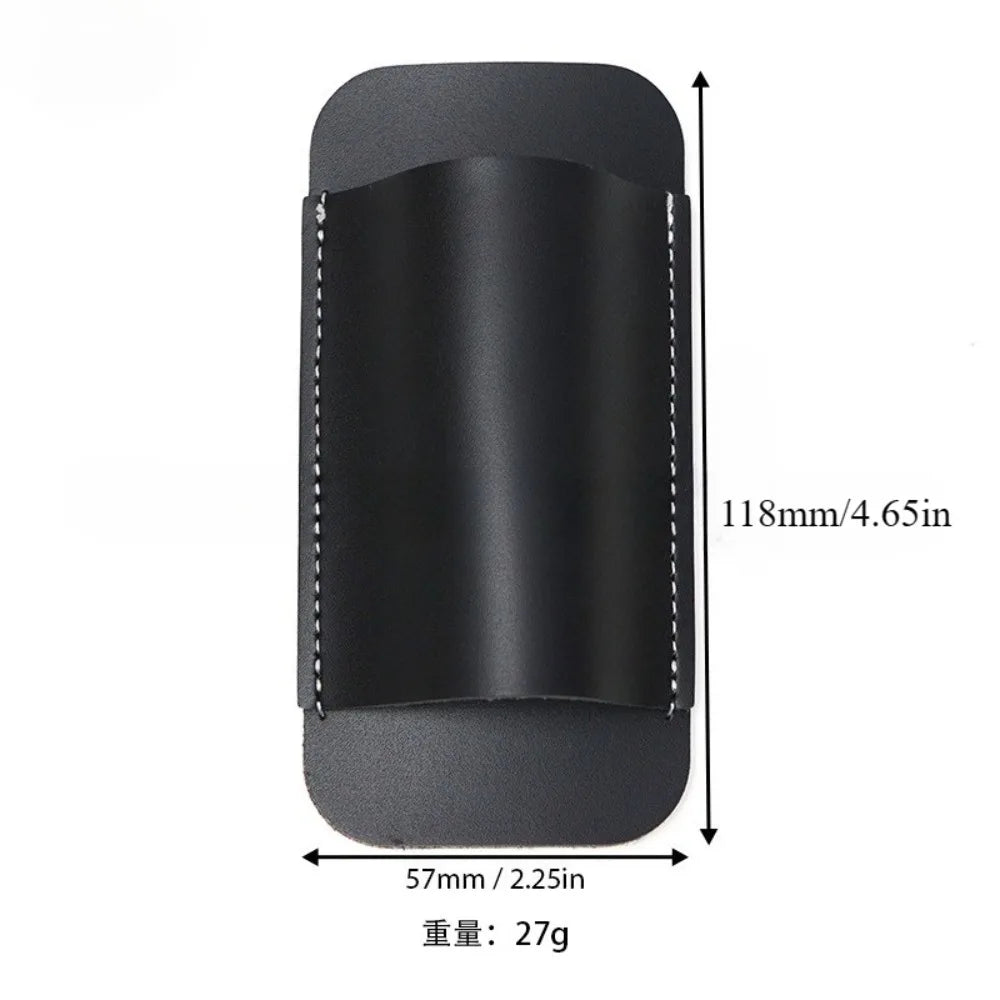 Retro Leather Knife Sheath – Horizontal Belt Carry Pocket Knife Holster, Durable Men’s EDC Knife Holder Case