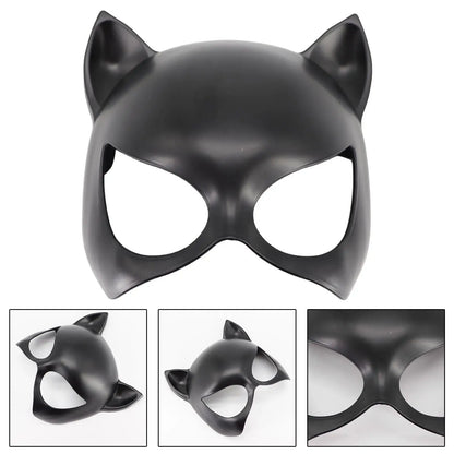 Cat Mask Costume - Animal Cosplay Face Cover for Halloween Parties & Festivals