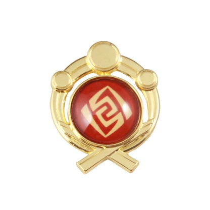 Genshin Impact Metal Brooch Pins - Primogem Xiao Vision Element Badge Cosplay Collectible Jewelry