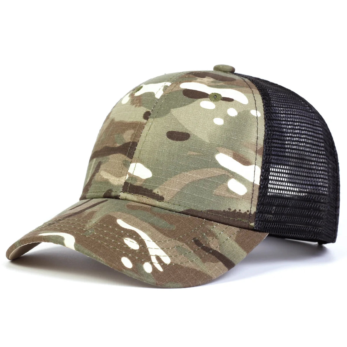 Men’s Mesh Baseball Cap - Breathable Outdoor Sports Sunshade Hat with Adjustable Duckbill Design
